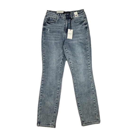 Judy Blue Jeans Womens Size 3/26 Slim Fit High Waist Stone Wash Blue Denim Pants - Picture 1 of 14